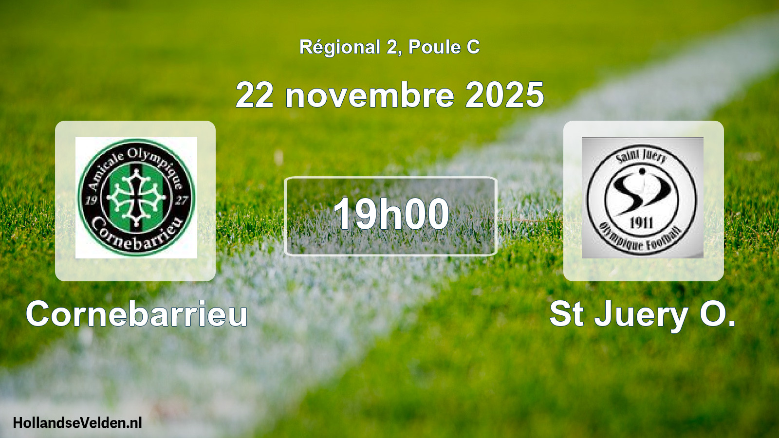 Geplande wedstrijd: Cornebarrieu - St Juery O. (22 novembre 2025)