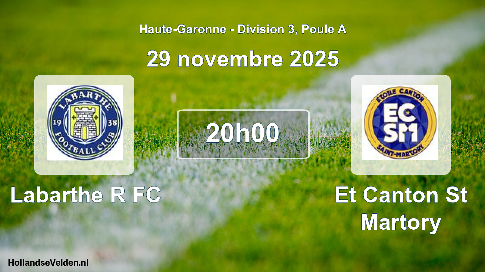 Geplande wedstrijd: Labarthe R FC - Et Canton St Martory (29 november 2025)