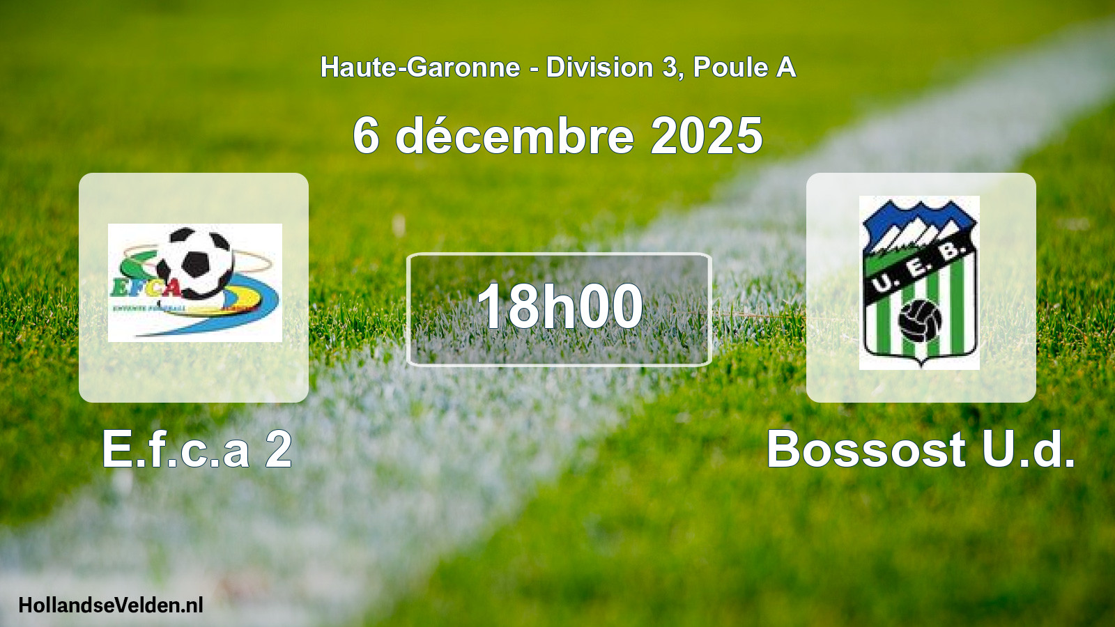 Match programmé: E.f.c.a 2 - Bossost U.d. (6 décembre 2025)