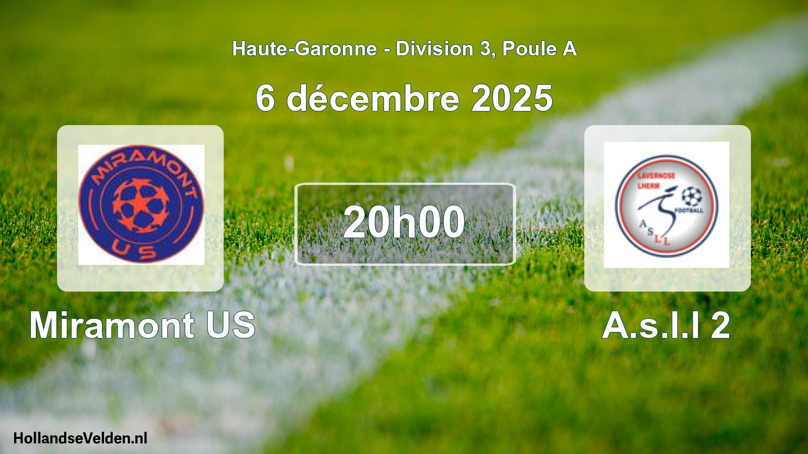 Match programmé: Miramont US - A.s.l.l 2 (6 décembre 2025)
