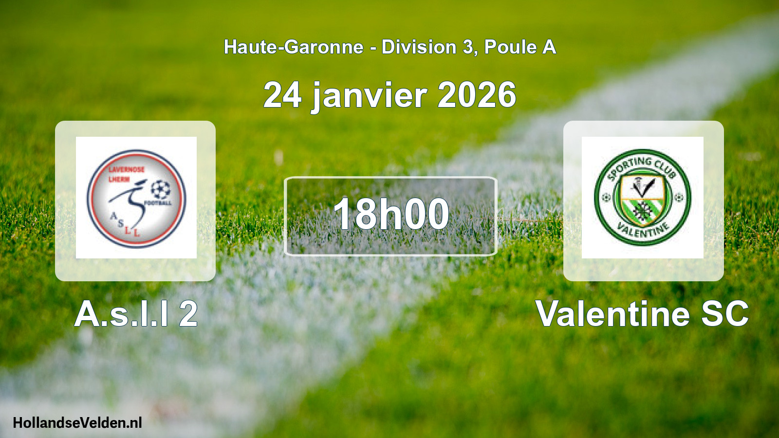 Scheduled Match: A.s.l.l 2 - Valentine SC (24 January 2026)