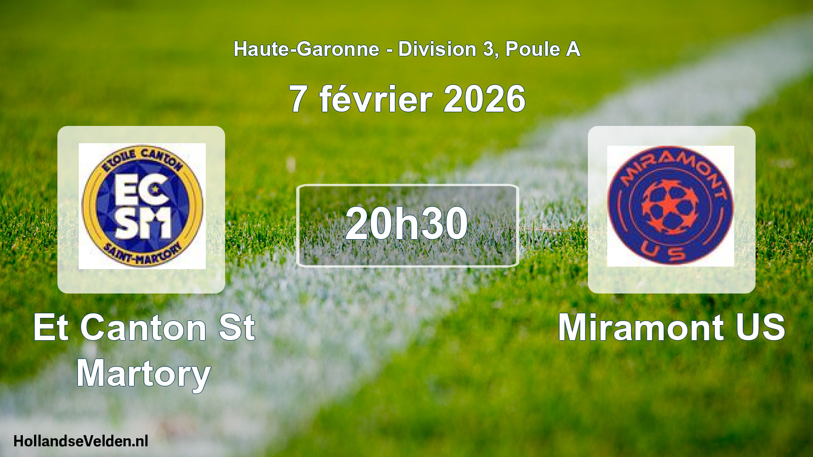 Scheduled Match: Et Canton St Martory - Miramont US (7 February 2026)