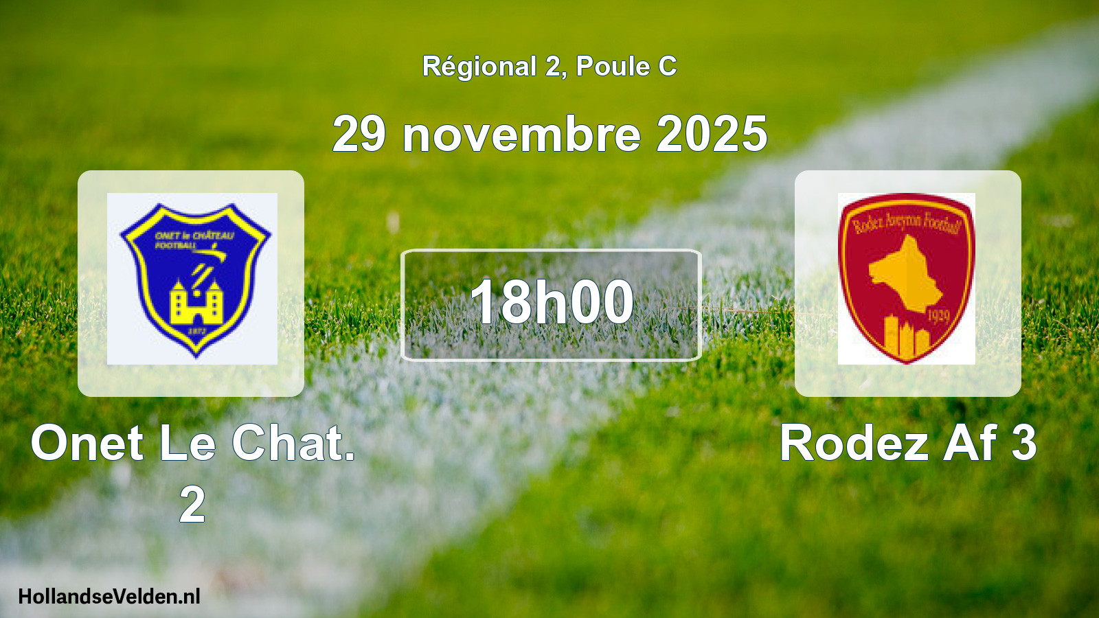 Scheduled Match: Onet Le Chat. 2 - Rodez Af 3 (29 November 2025)