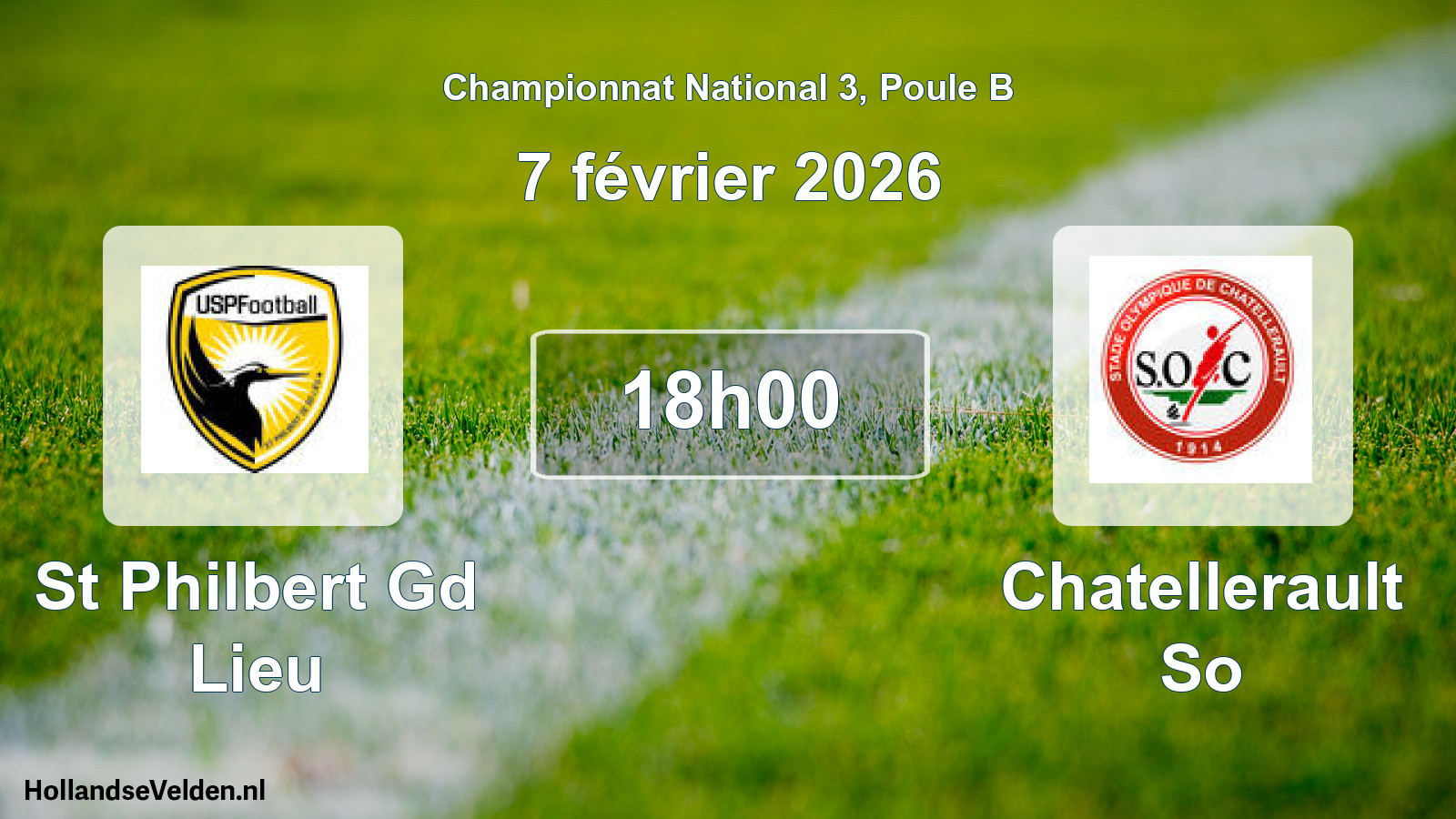 Geplande wedstrijd: St Philbert Gd Lieu - Chatellerault So (7 février 2026)