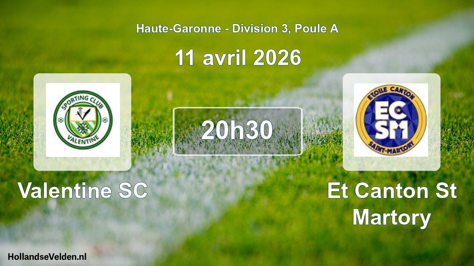 Scheduled Match: Valentine SC - Et Canton St Martory (11 April 2026)