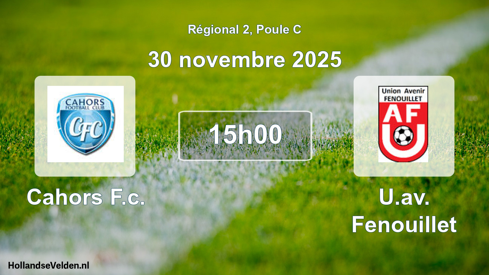 Geplande wedstrijd: Cahors F.c. - U.av. Fenouillet (30 novembre 2025)
