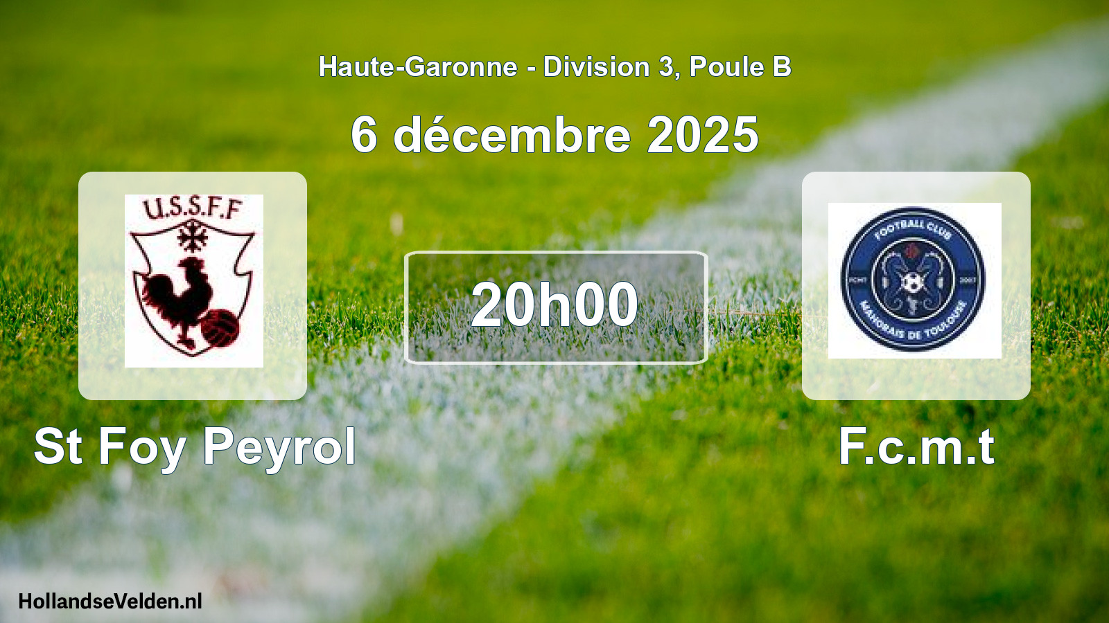 Match programmé: St Foy Peyrol - F.c.m.t (6 décembre 2025)