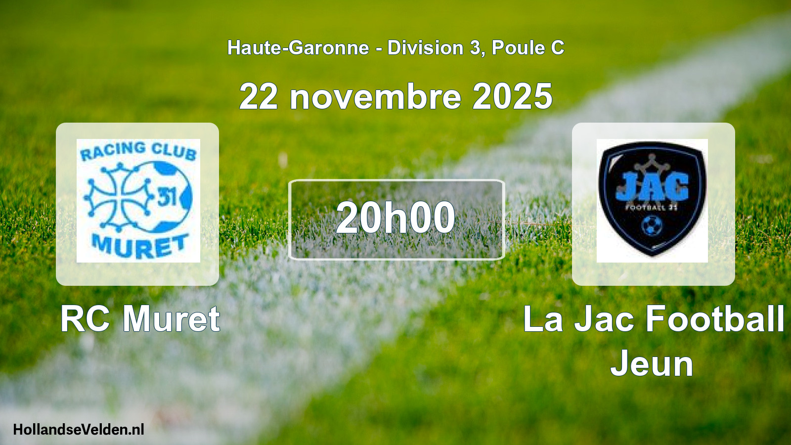 Match programmé: RC Muret - La Jac Football Jeun (22 novembre 2025)