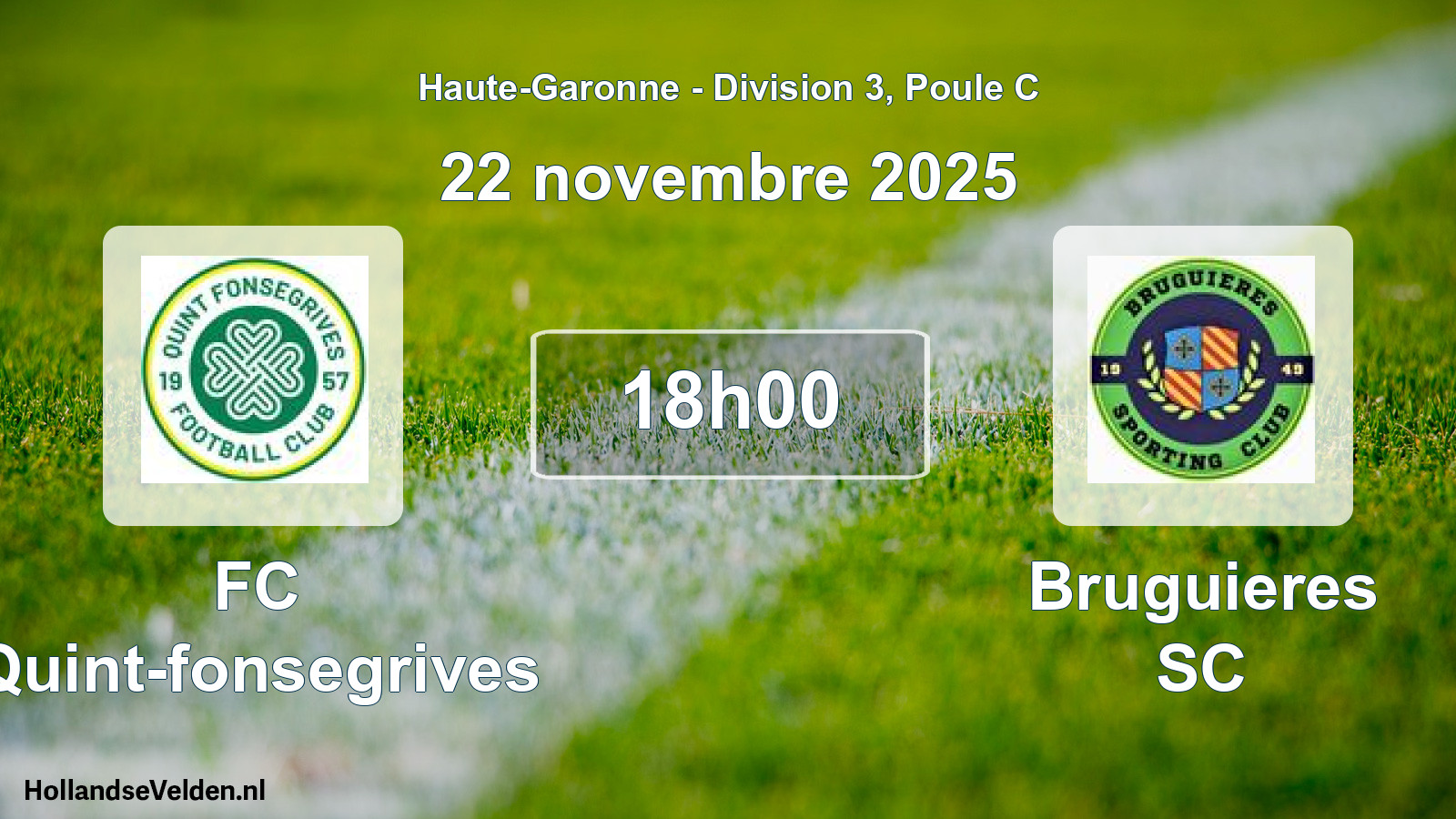Geplande wedstrijd: FC Quint-fonsegrives - Bruguieres SC (22 november 2025)