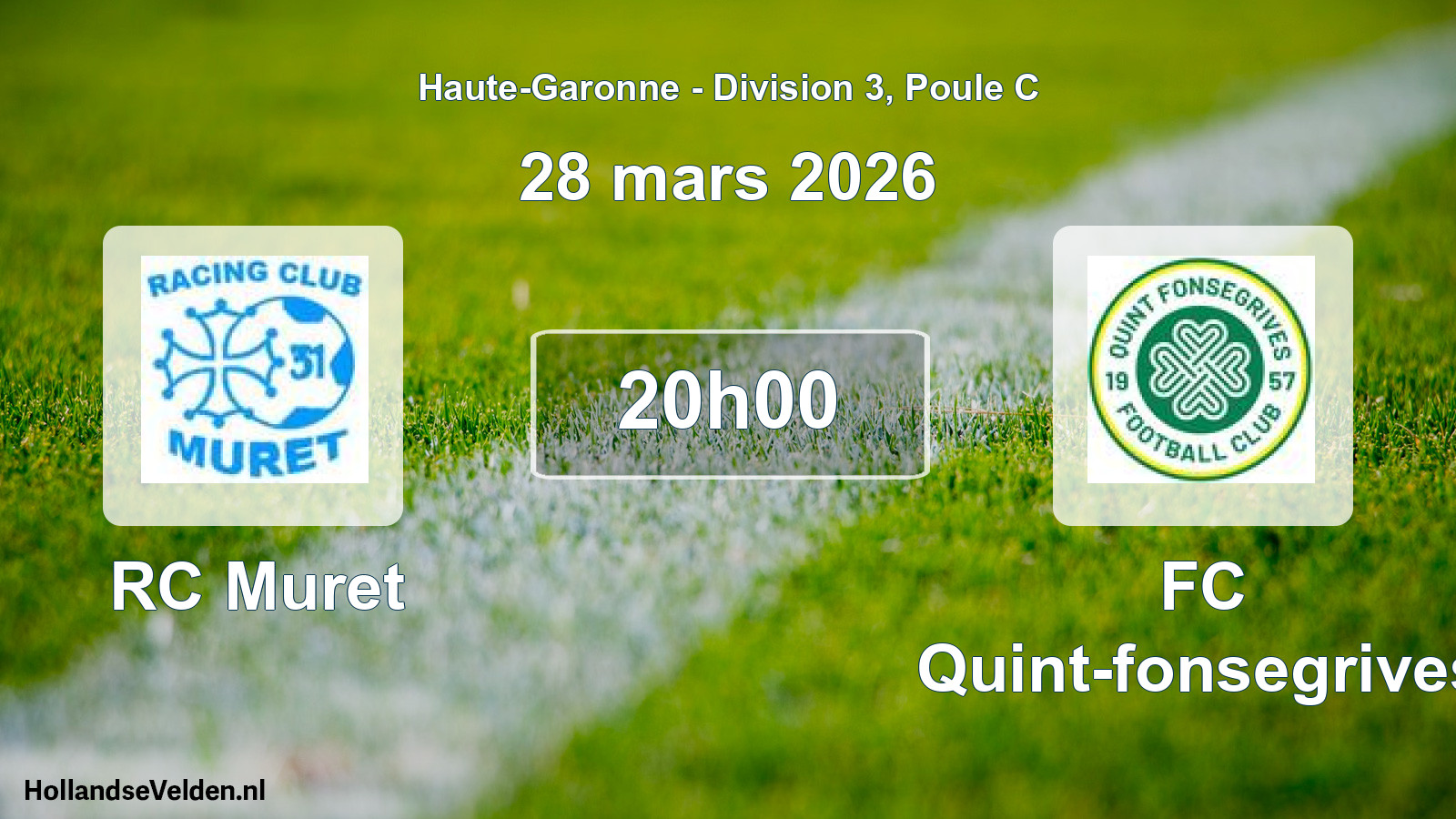 Geplande wedstrijd: RC Muret - FC Quint-fonsegrives (28 maart 2026)