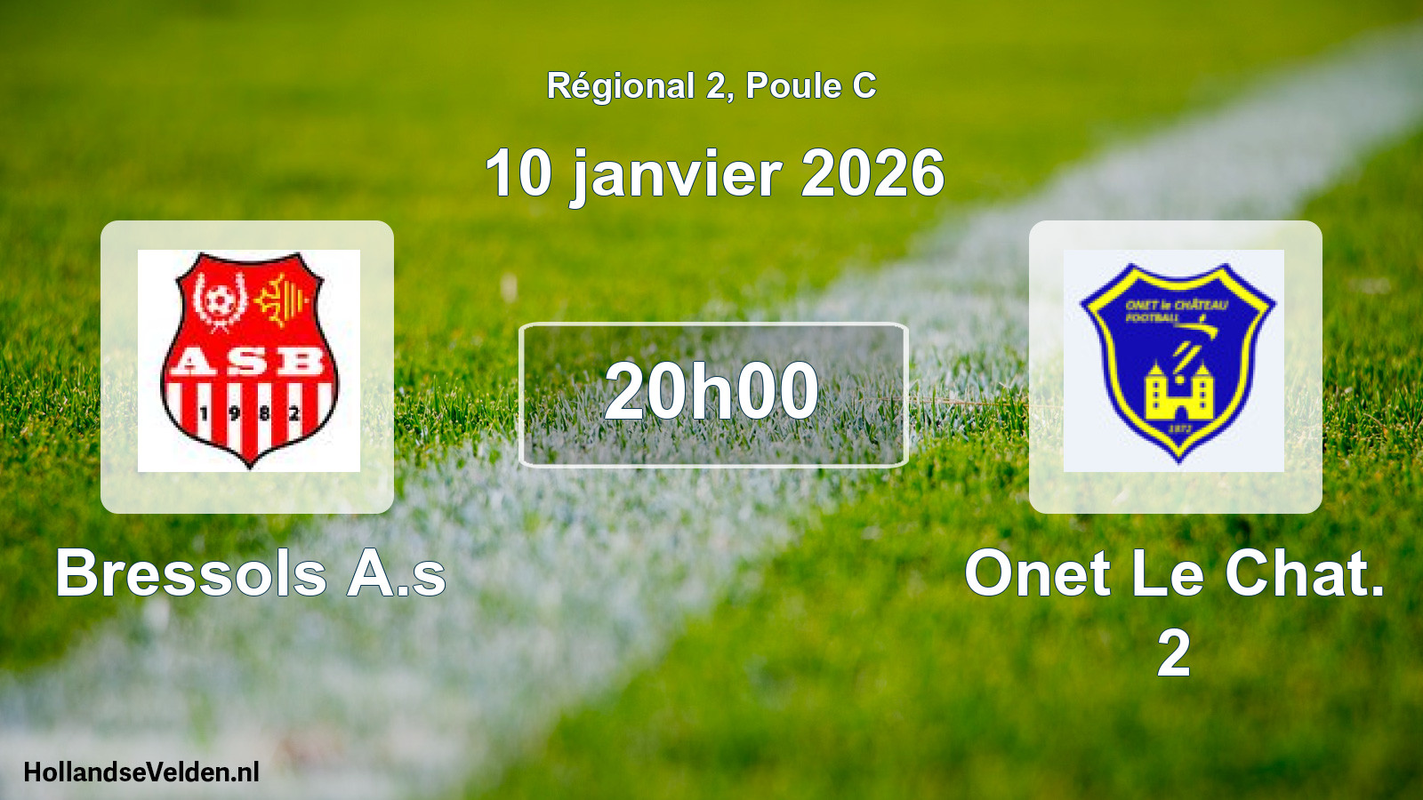 Scheduled Match: Bressols A.s - Onet Le Chat. 2 (10 January 2026)