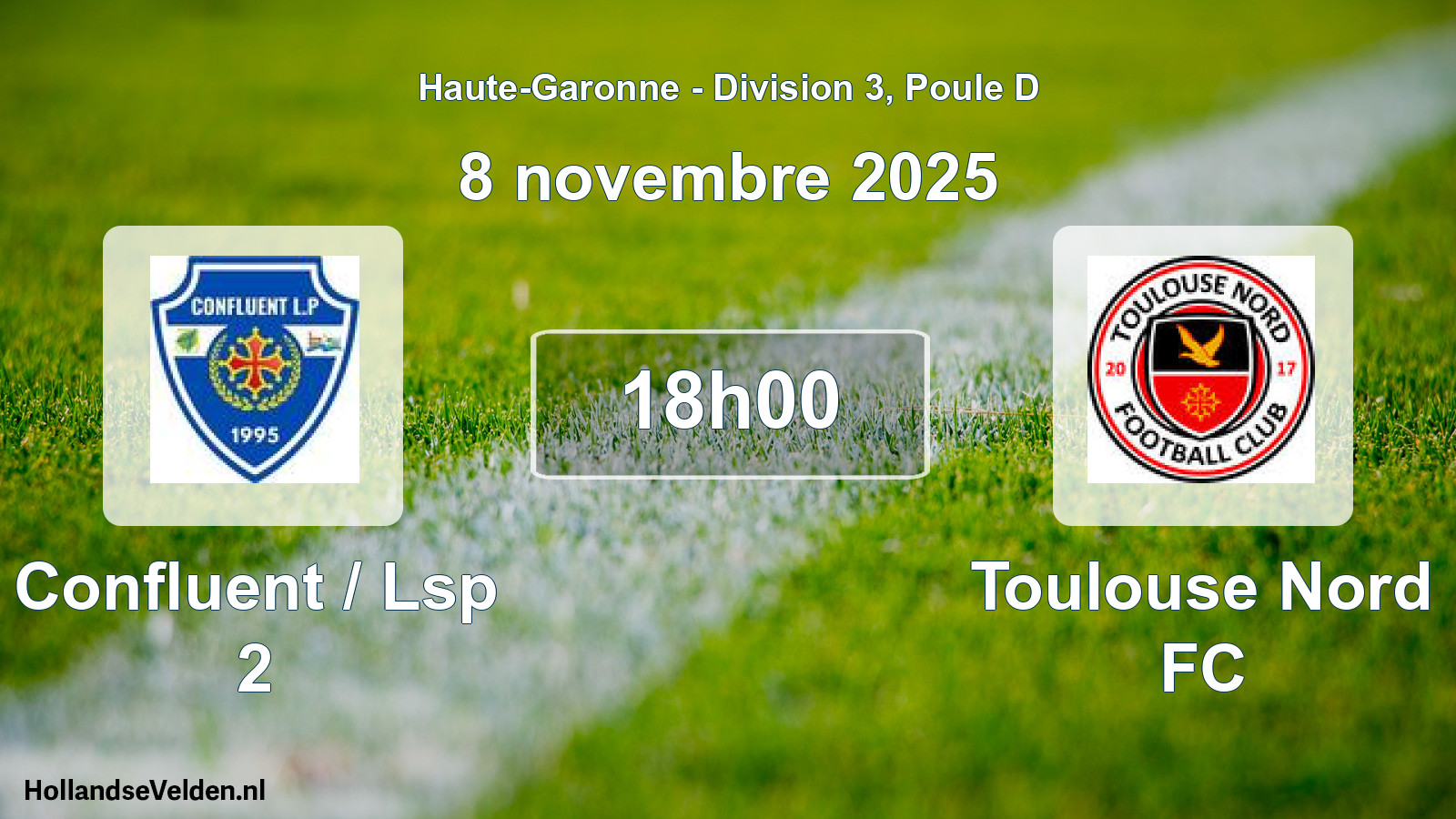 Geplande wedstrijd: Confluent / Lsp 2 - Toulouse Nord FC (8 november 2025)