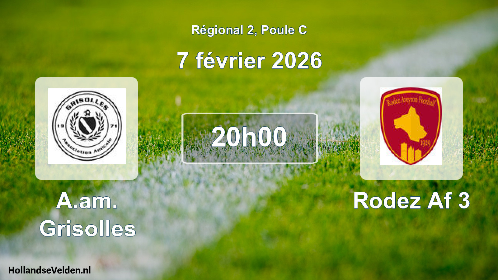 Geplande wedstrijd: A.am. Grisolles - Rodez Af 3 (7 février 2026)