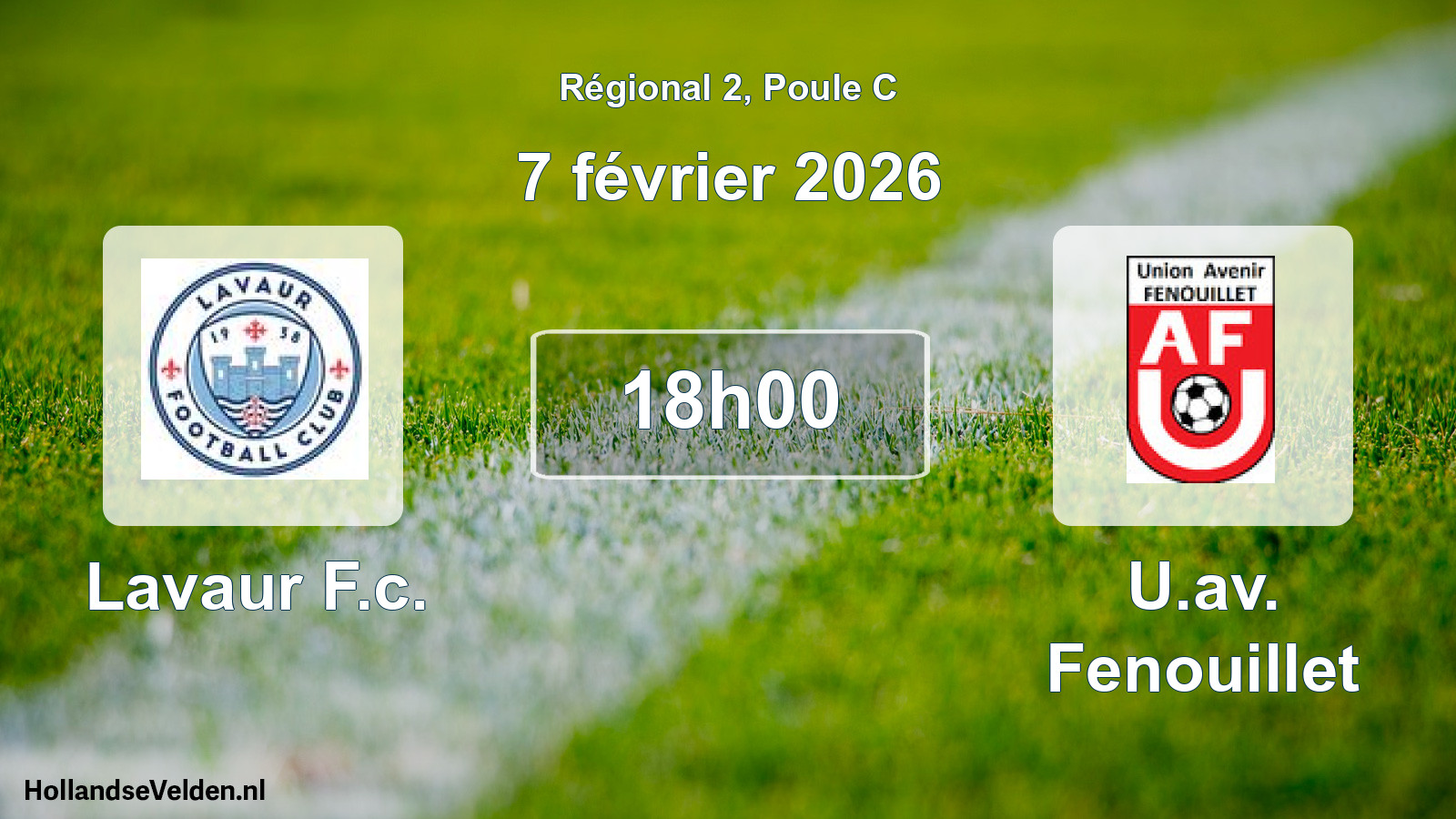 Geplande wedstrijd: Lavaur F.c. - U.av. Fenouillet (7 février 2026)