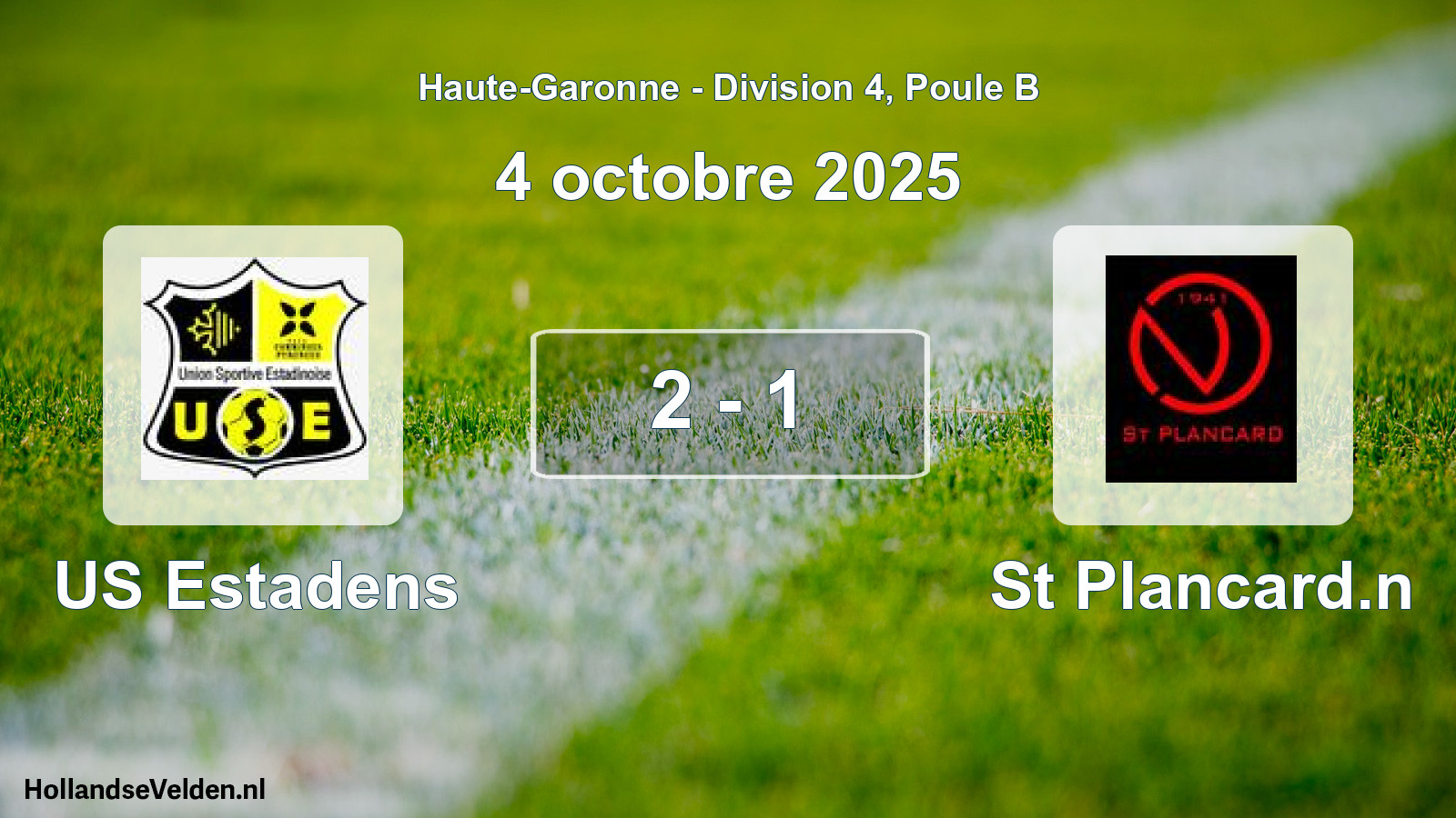 Match joué: US Estadens - St Plancard.n 2 - 1 (4 octobre 2025)