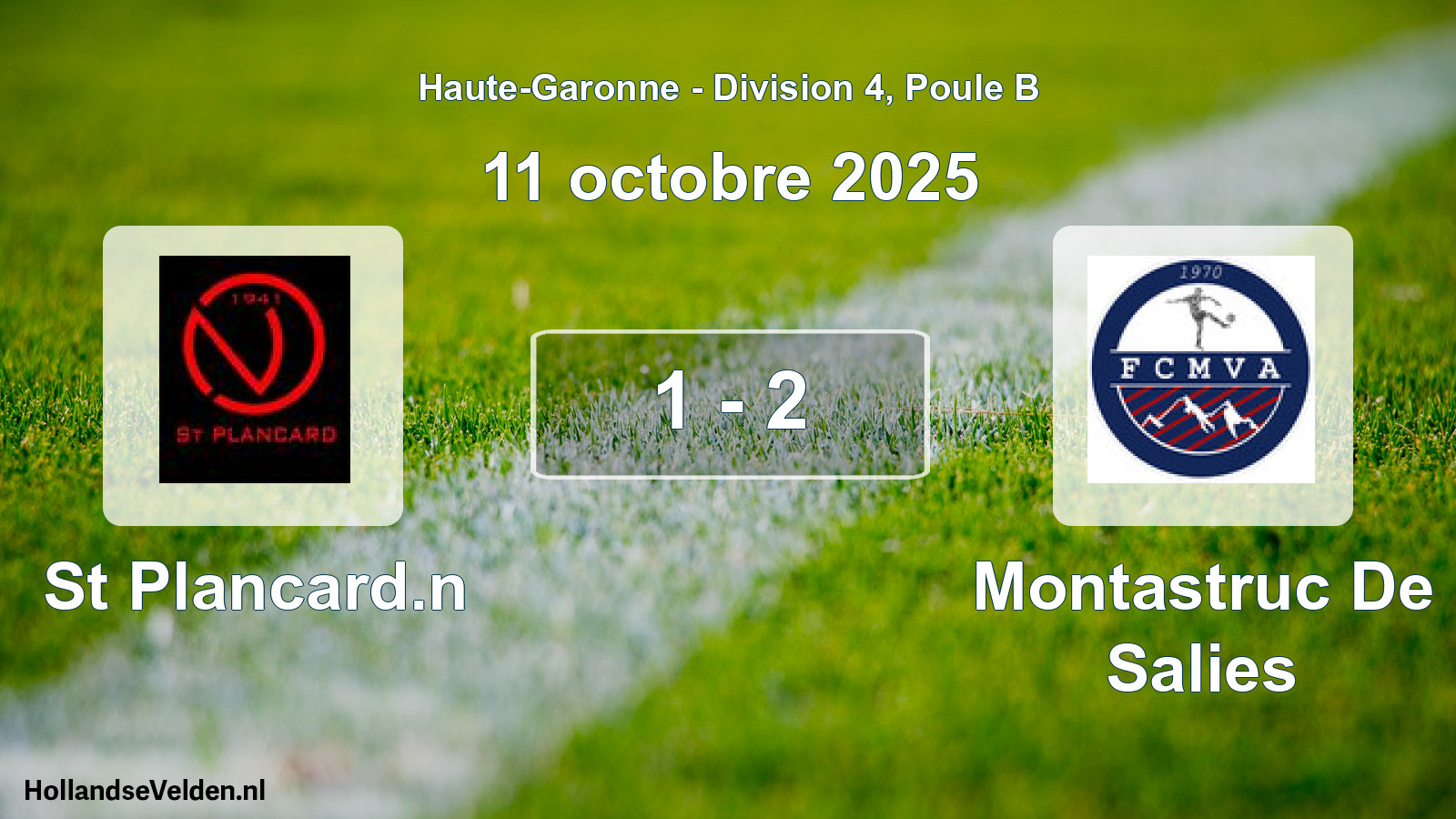 Match joué: St Plancard.n - Montastruc De Salies 1 - 2 (11 octobre 2025)