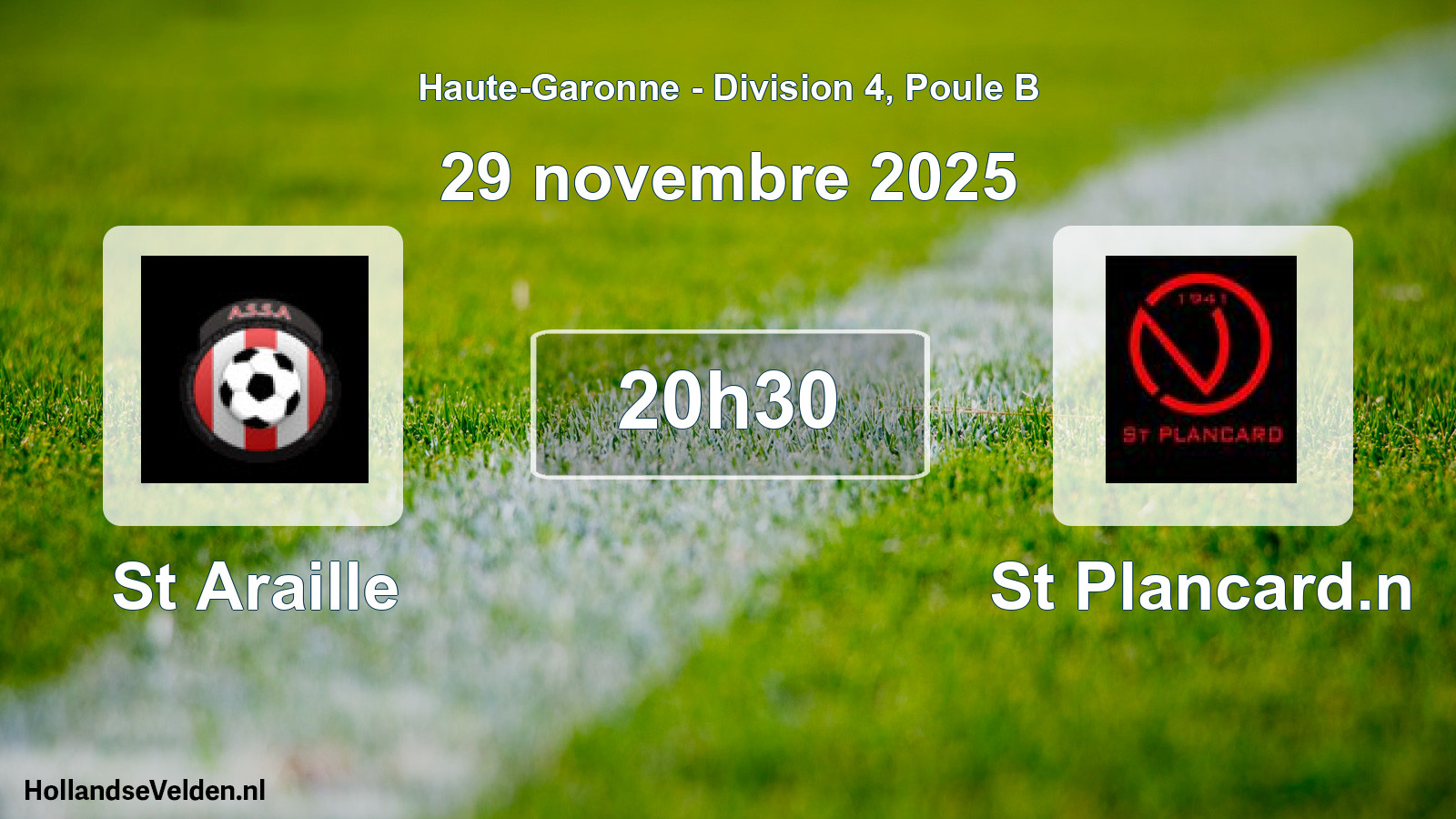 Match programmé: St Araille - St Plancard.n (29 novembre 2025)