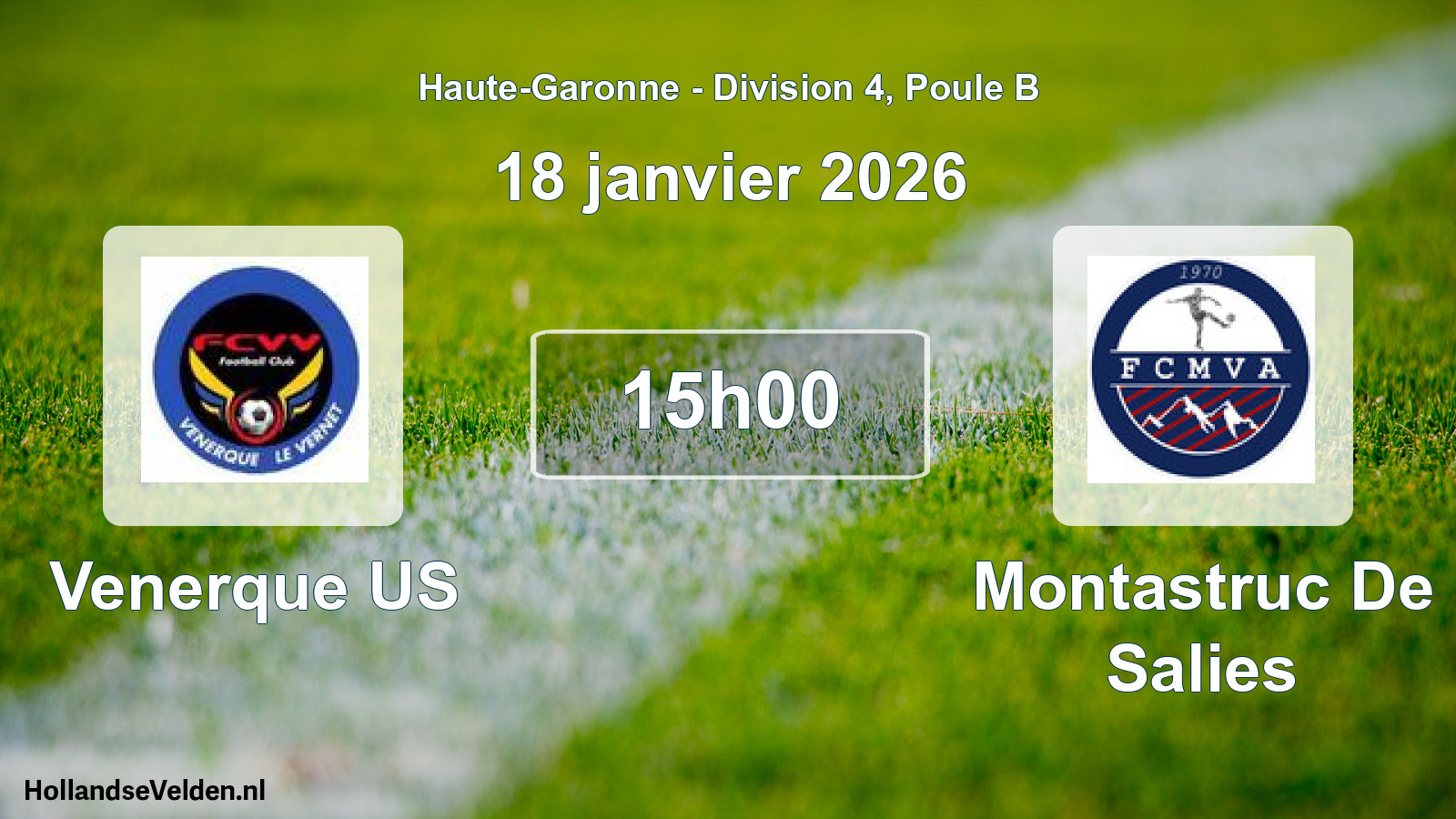 Scheduled Match: Venerque US - Montastruc De Salies (18 January 2026)