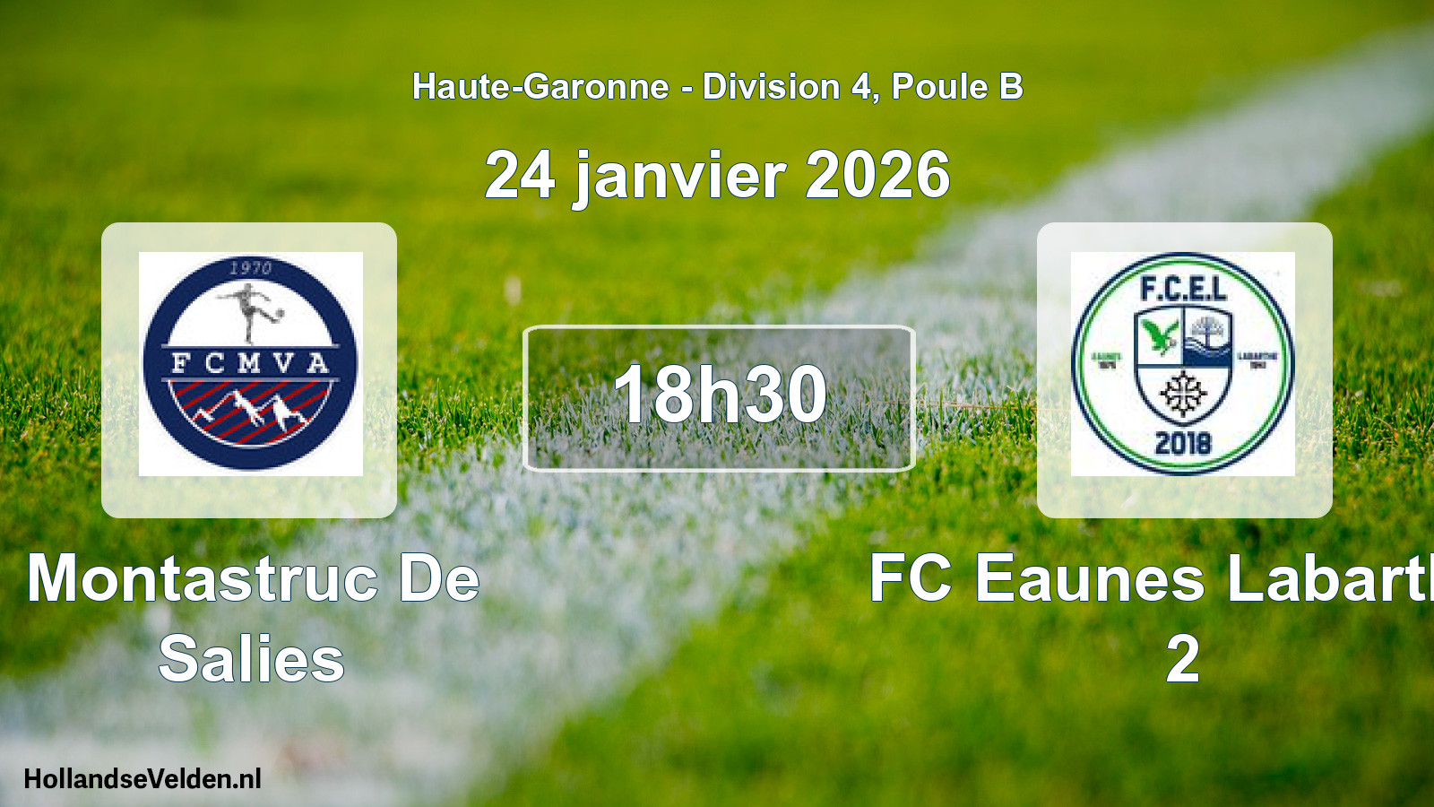 Scheduled Match: Montastruc De Salies - FC Eaunes Labarthe 2 (24 January 2026)
