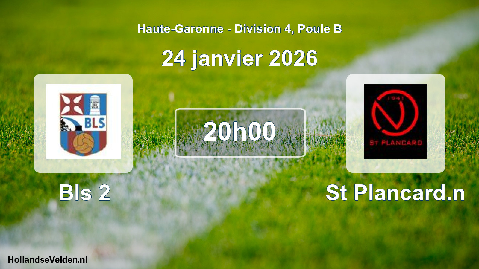 Match programmé: Bls 2 - St Plancard.n (24 janvier 2026)