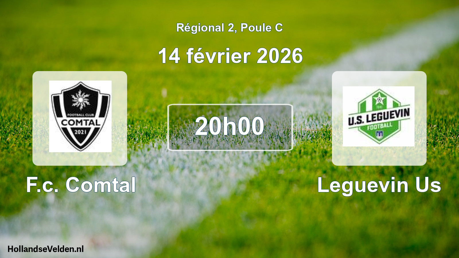Geplande wedstrijd: F.c. Comtal - Leguevin Us (14 februari 2026)