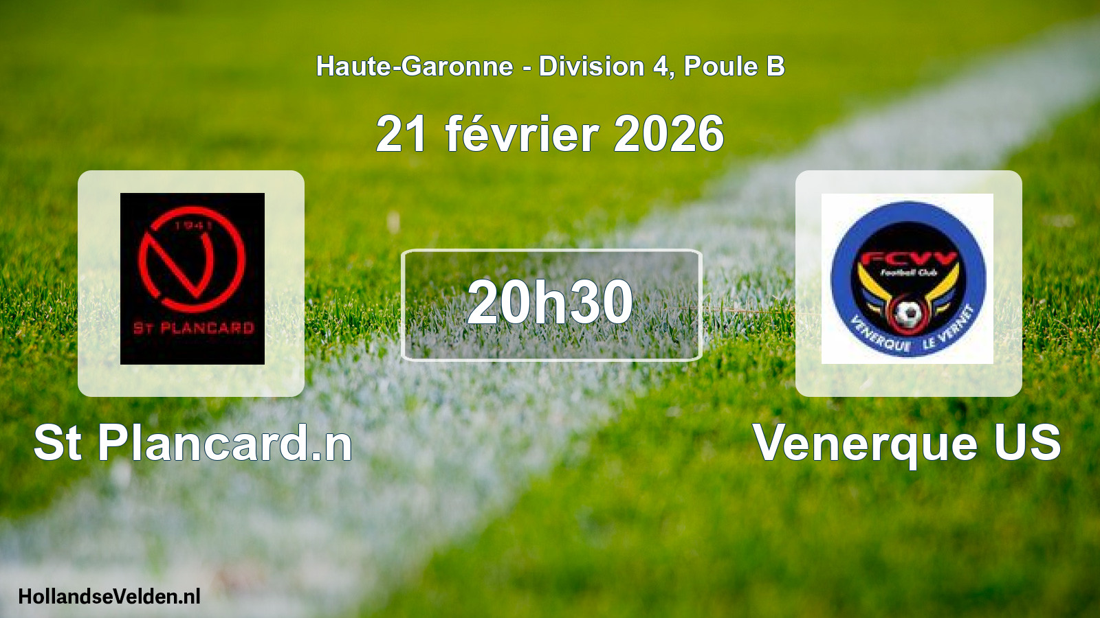 Match programmé: St Plancard.n - Venerque US (21 février 2026)