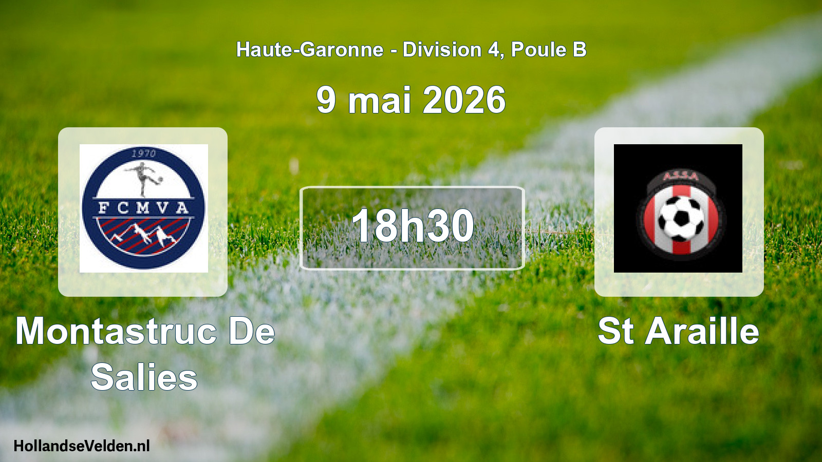 Geplande wedstrijd: Montastruc De Salies - St Araille (9 mei 2026)