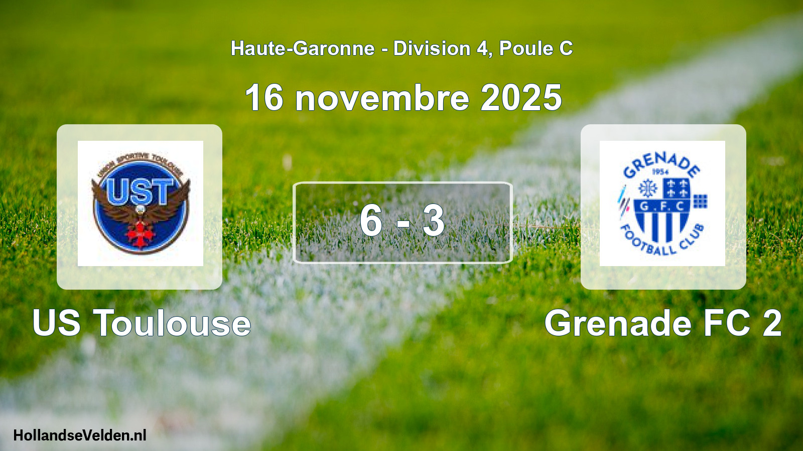 Match joué: US Toulouse - Grenade FC 2 6 - 3 (16 novembre 2025)