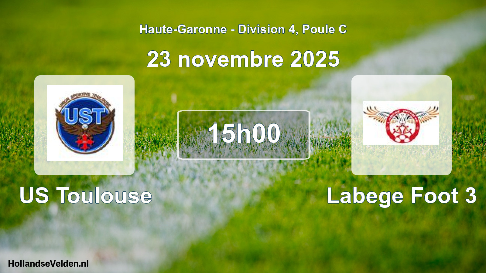 Match programmé: US Toulouse - Labege Foot 3 (23 novembre 2025)