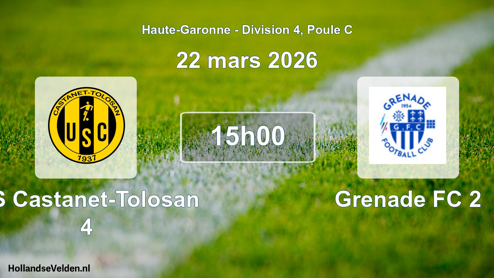Scheduled Match: US Castanet-Tolosan 4 - Grenade FC 2 (22 March 2026)