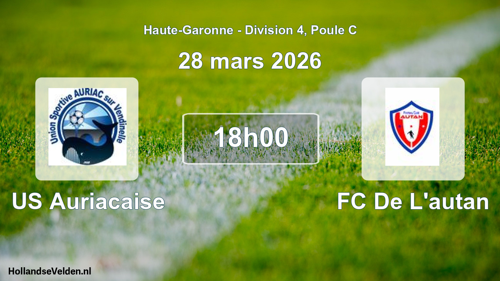 Scheduled Match: US Auriacaise - FC De L'autan (28 March 2026)