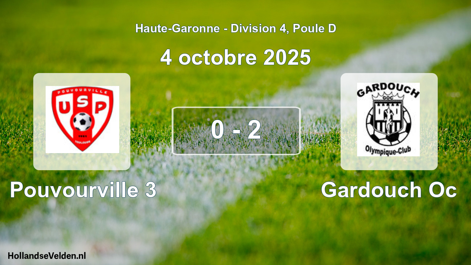 Gespeelde wedstrijd: Pouvourville 3 - Gardouch Oc 0 - 2 (4 oktober 2025)