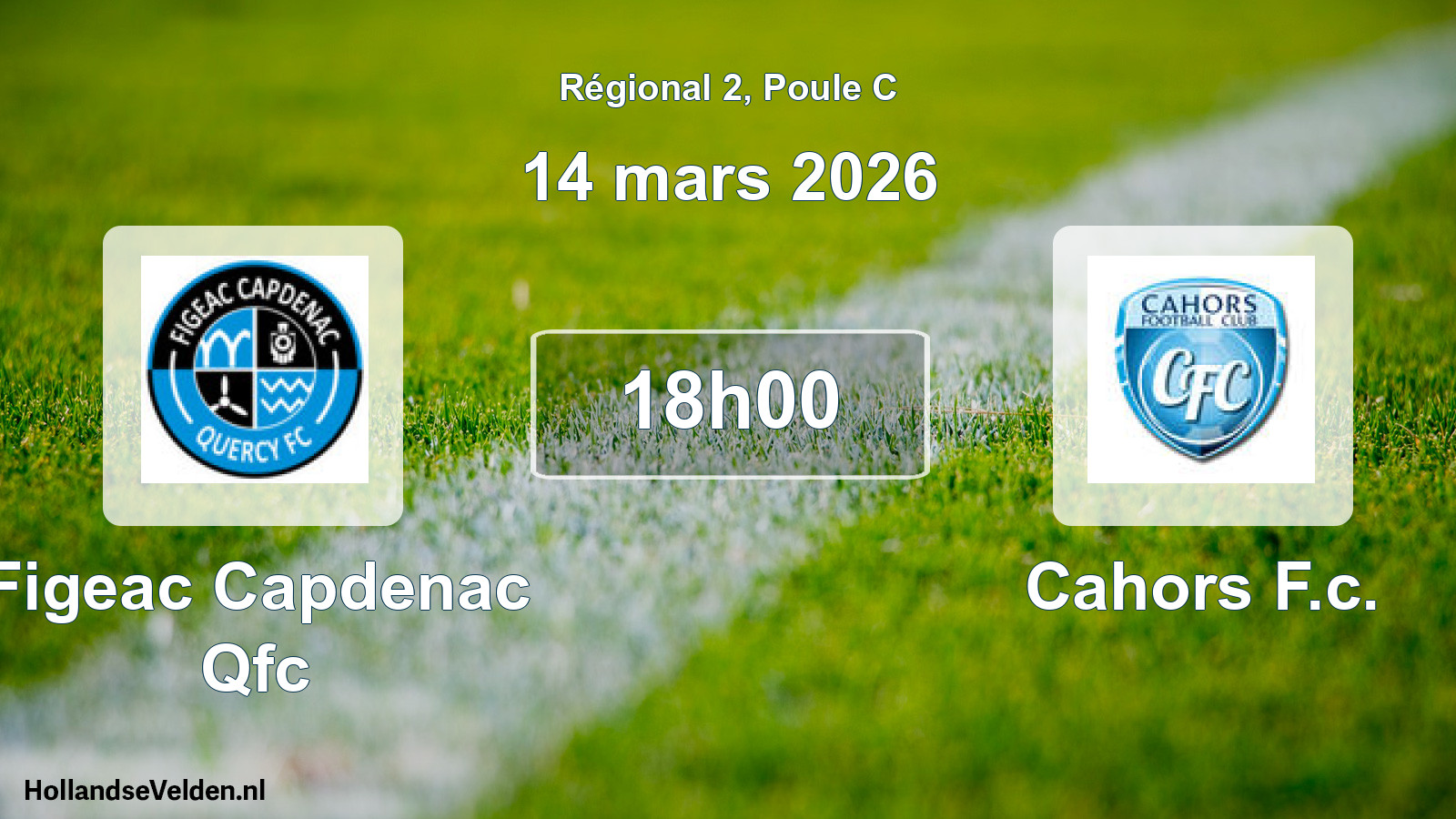 Geplande wedstrijd: Figeac Capdenac Qfc - Cahors F.c. (14 mars 2026)