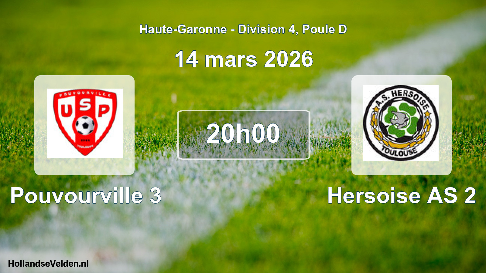 Geplande wedstrijd: Pouvourville 3 - Hersoise AS 2 (14 maart 2026)
