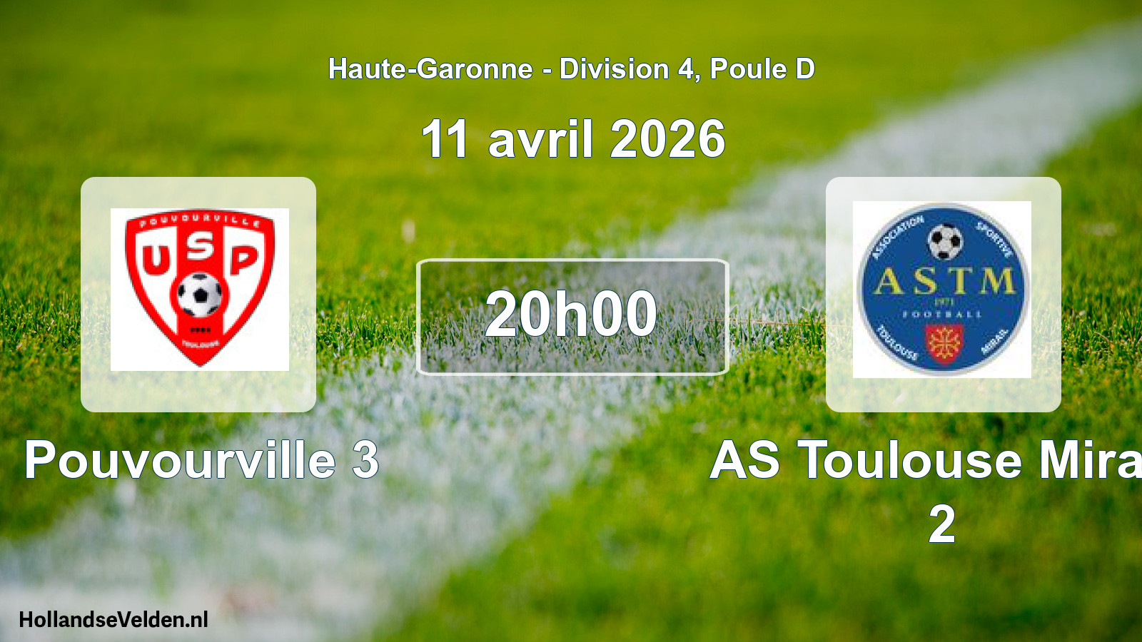 Scheduled Match: Pouvourville 3 - AS Toulouse Mirail 2 (11 April 2026)
