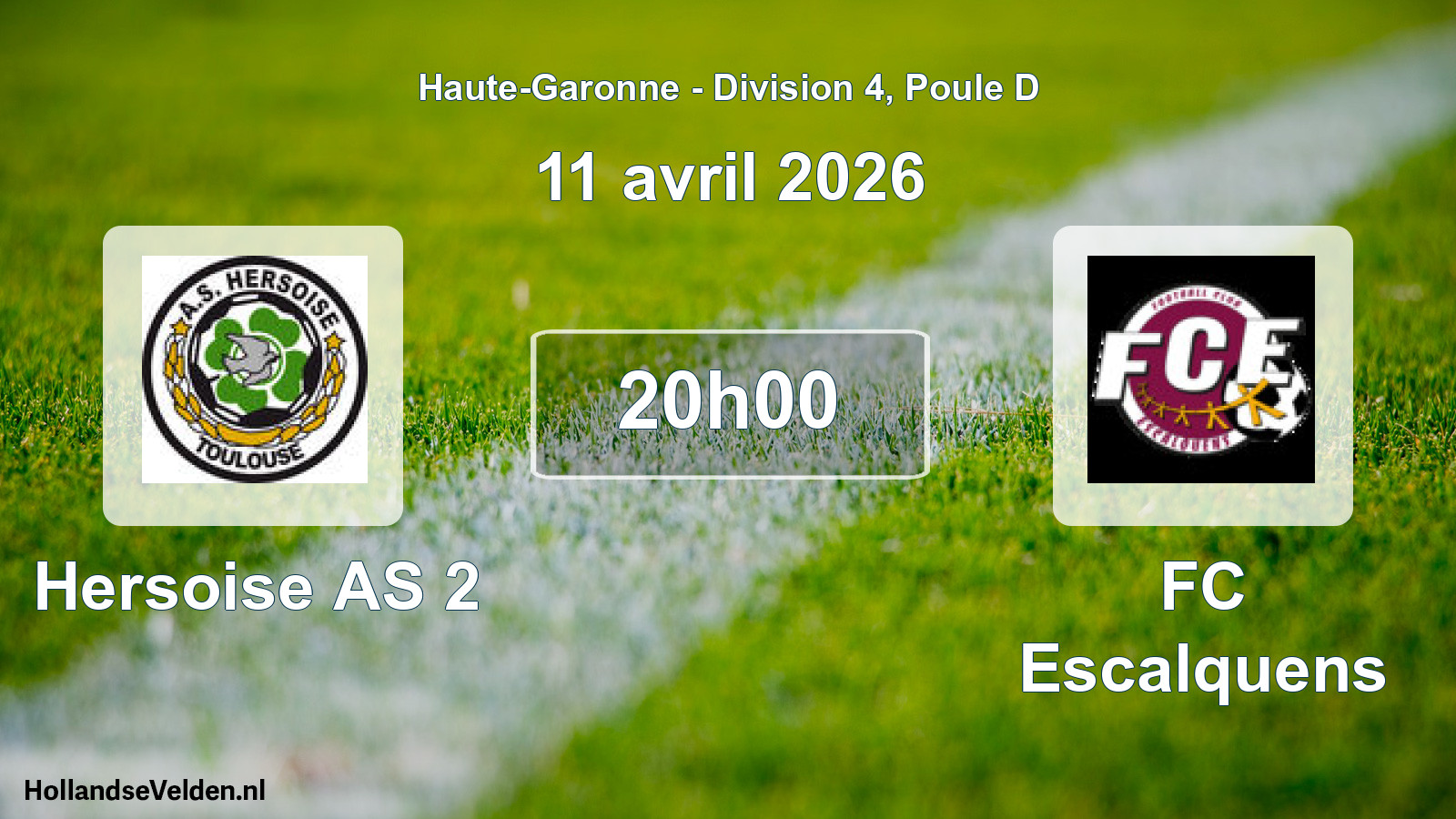 Scheduled Match: Hersoise AS 2 - FC Escalquens (11 April 2026)
