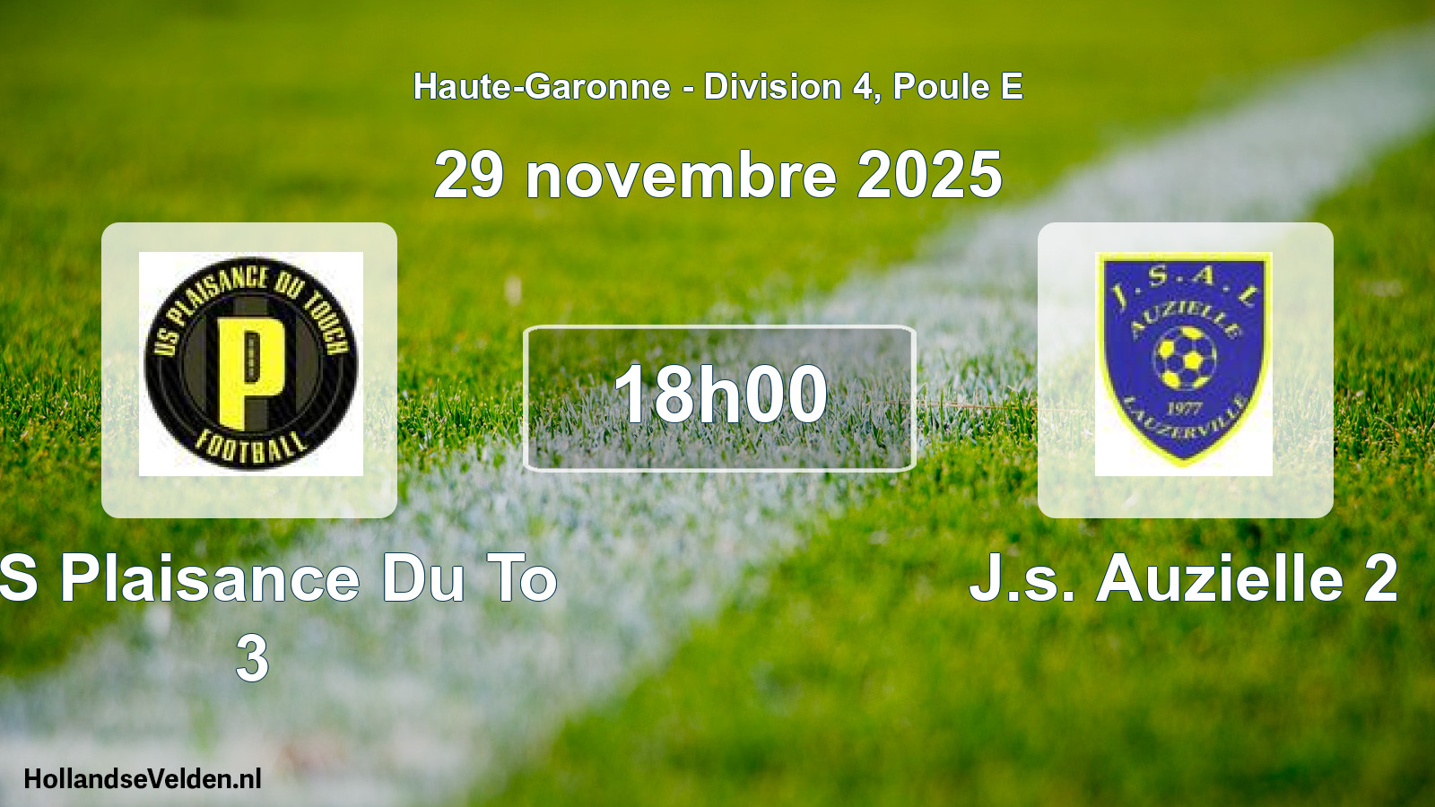 Match programmé: US Plaisance Du To 3 - J.s. Auzielle 2 (29 novembre 2025)