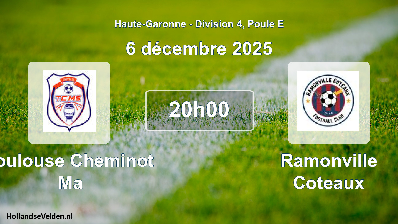 Geplande wedstrijd: Toulouse Cheminot Ma - Ramonville Coteaux (6 december 2025)