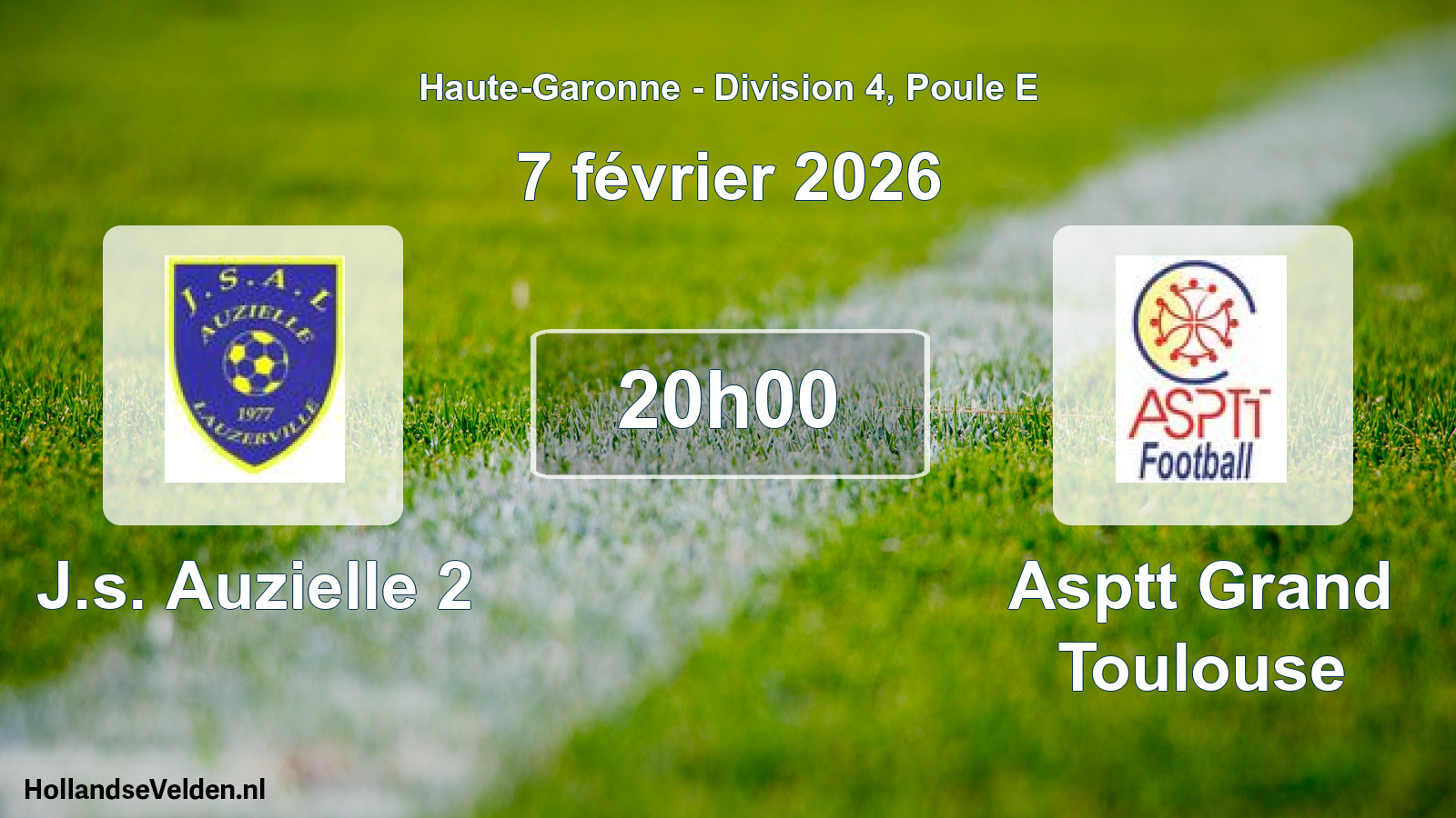 Geplande wedstrijd: J.s. Auzielle 2 - Asptt Grand Toulouse (7 februari 2026)
