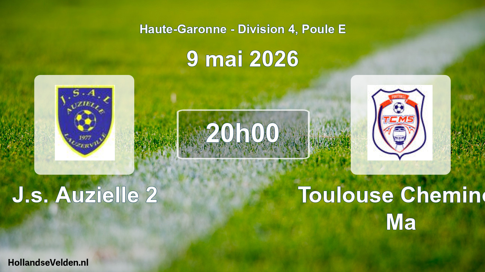 Geplande wedstrijd: J.s. Auzielle 2 - Toulouse Cheminot Ma (9 mei 2026)