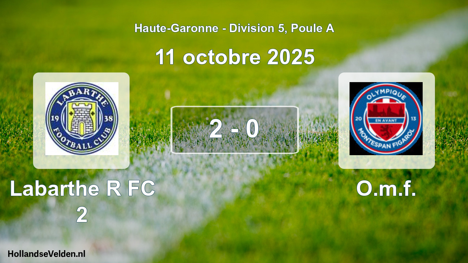 Match joué: Labarthe R FC 2 - O.m.f. 2 - 0 (11 octobre 2025)