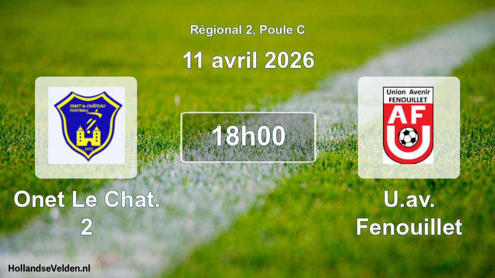 Geplande wedstrijd: Onet Le Chat. 2 - U.av. Fenouillet (11 avril 2026)
