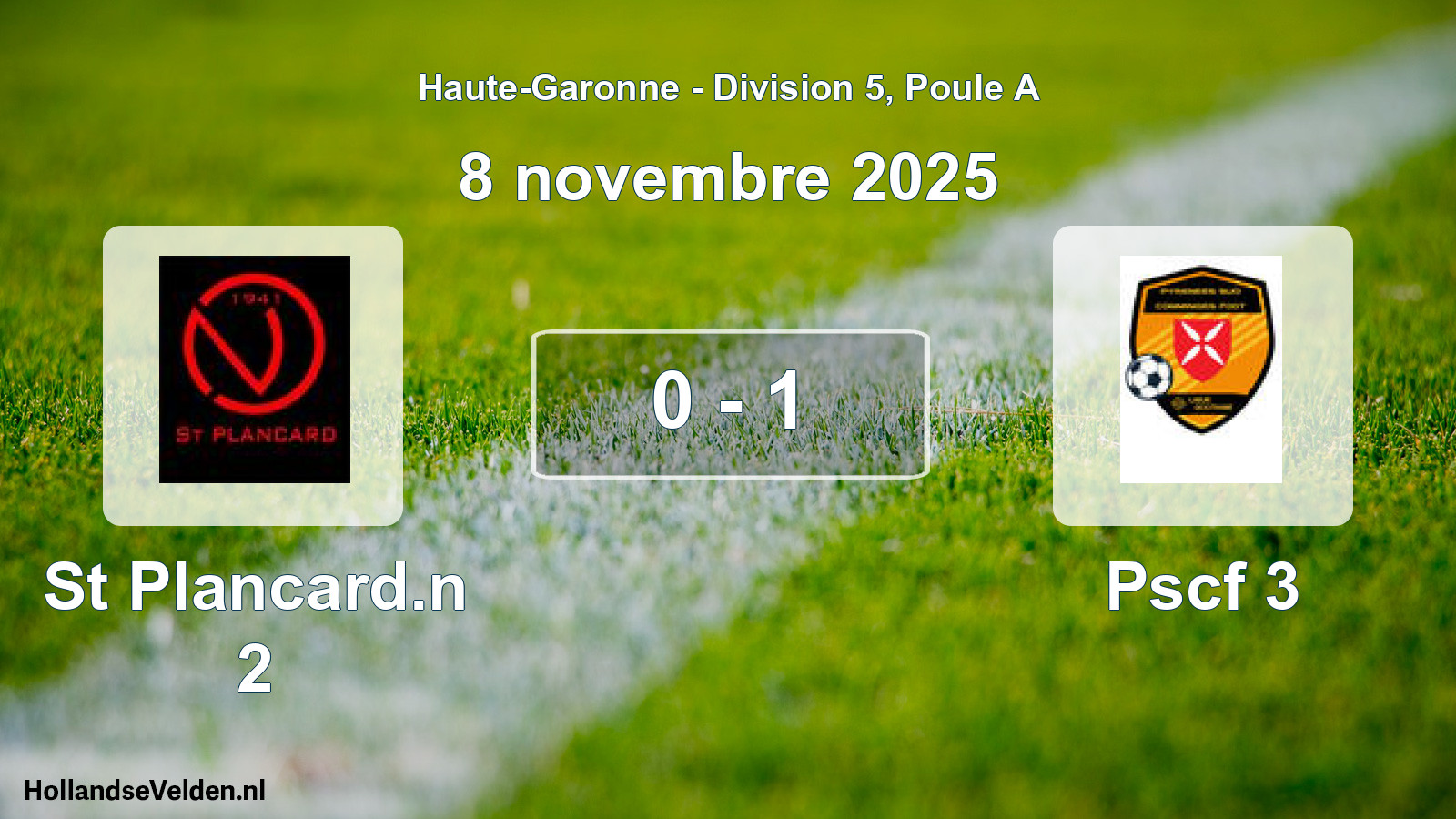 Match joué: St Plancard.n 2 - Pscf 3 0 - 1 (8 novembre 2025)