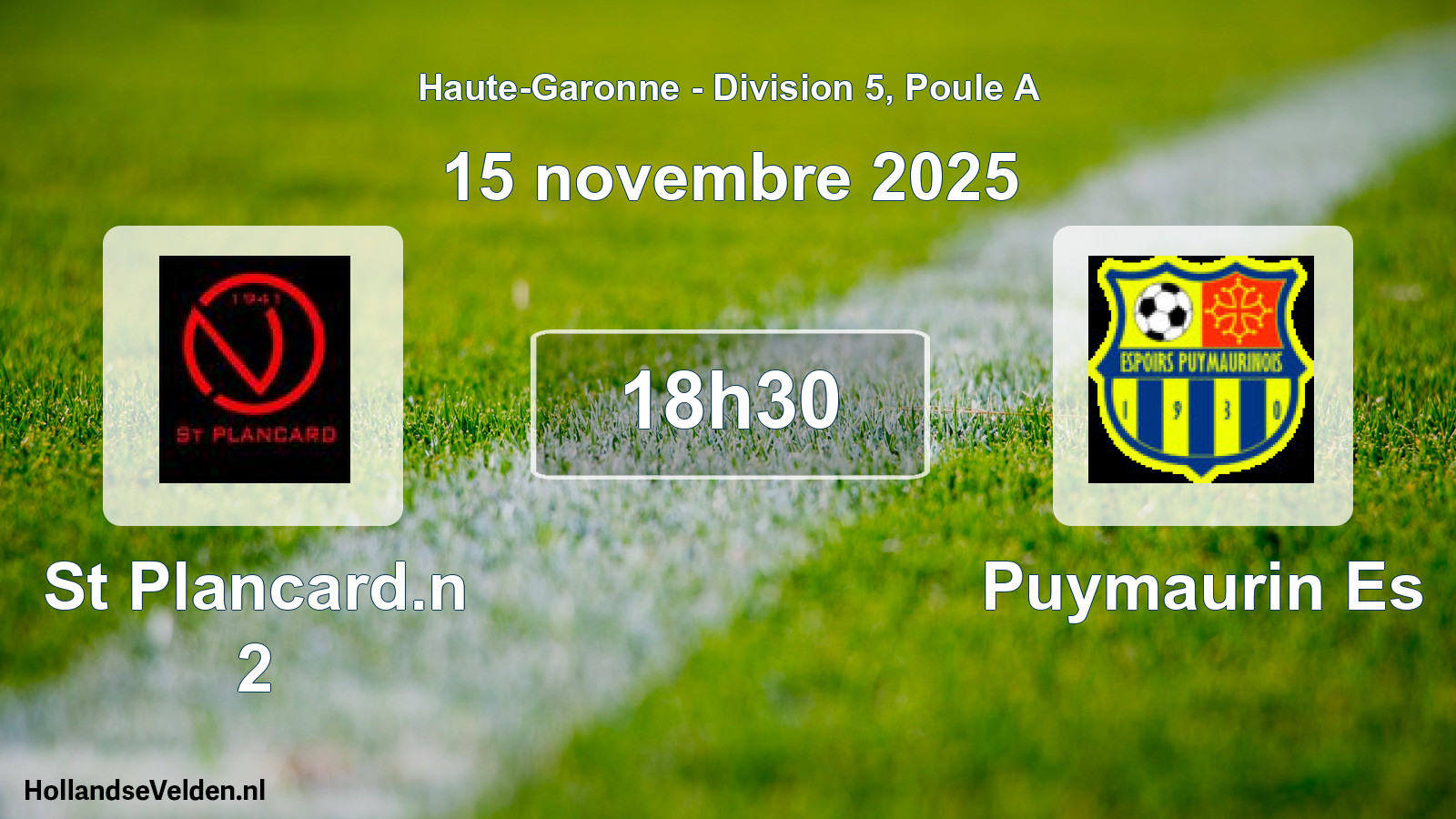 Match programmé: St Plancard.n 2 - Puymaurin Es (15 novembre 2025)