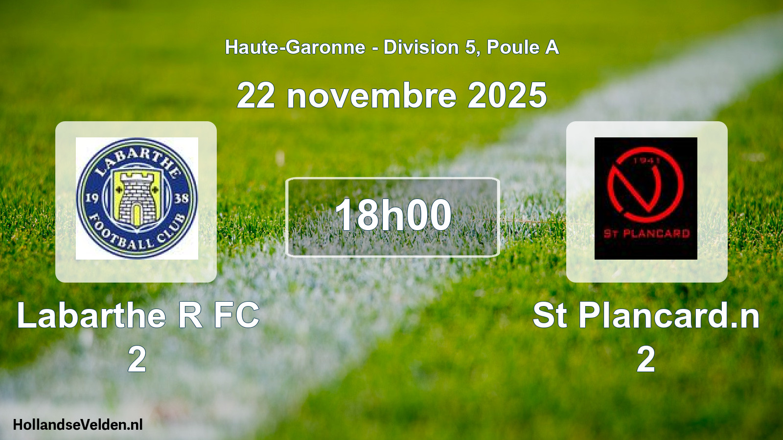 Match programmé: Labarthe R FC 2 - St Plancard.n 2 (22 novembre 2025)