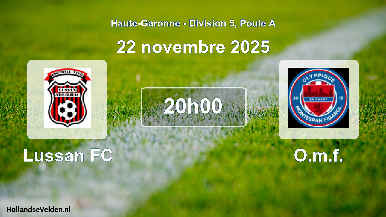 Match programmé: Lussan FC - O.m.f. (22 novembre 2025)