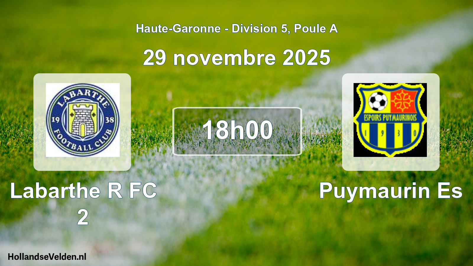 Scheduled Match: Labarthe R FC 2 - Puymaurin Es (29 November 2025)