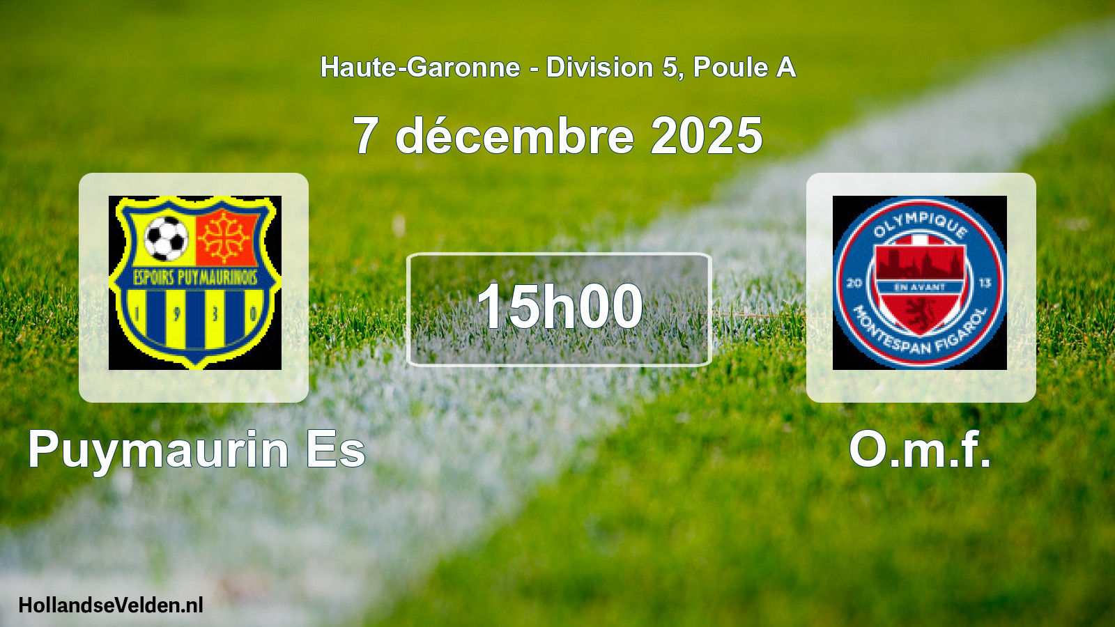Match programmé: Puymaurin Es - O.m.f. (7 décembre 2025)