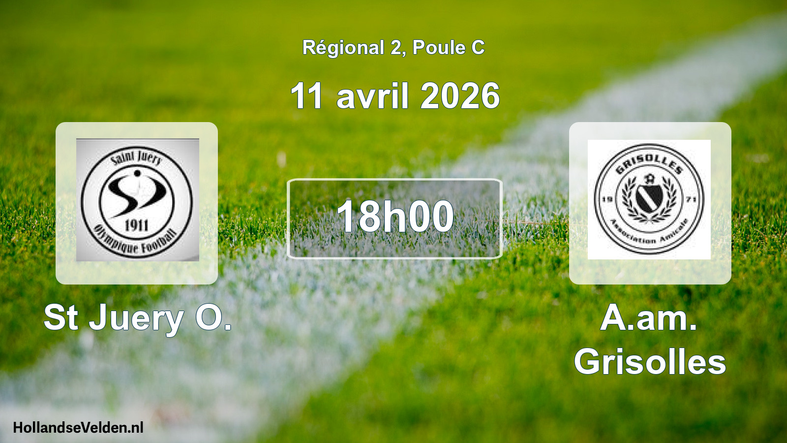 Geplande wedstrijd: St Juery O. - A.am. Grisolles (11 avril 2026)