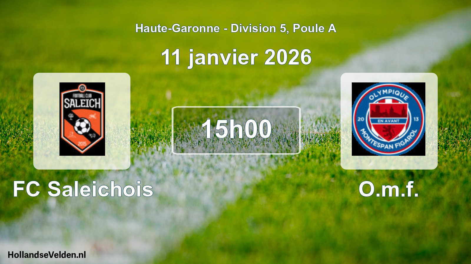 Geplande wedstrijd: FC Saleichois - O.m.f. (11 januari 2026)